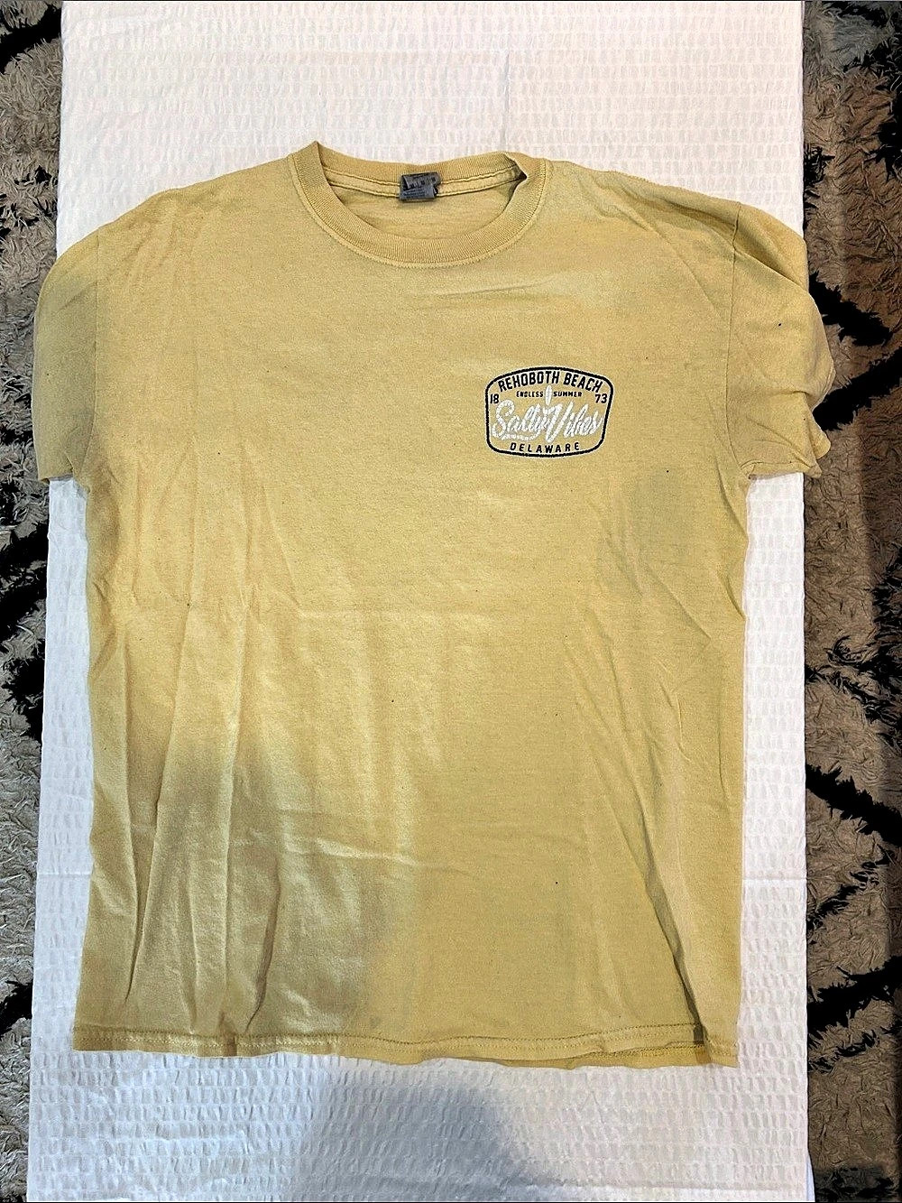 Rehoboth Beach Graphic Tee Yellow Size Medium